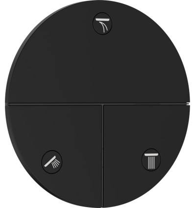 Zawór odcinający do 3 odbiorników, podtynkowy Czarny Matowy ShowerSelect Comfort S Hansgrohe (15558670)