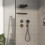 Bateria termostatyczna podtynkowa Brąz Szczotkowany ShowerSelect Comfort S Hansgrohe (15559140)