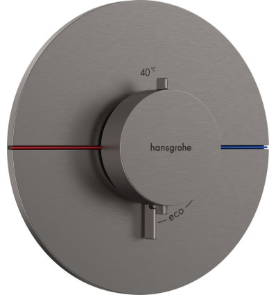 Bateria termostatyczna podtynkowa Czarny Chrom Szczotkowany ShowerSelect Comfort S Hansgrohe (15559340)