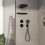 Bateria termostatyczna podtynkowa Czarny Matowy ShowerSelect Comfort S Hansgrohe (15559670)