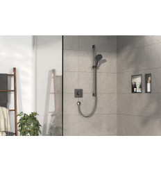 Bateria termostatyczna do 1 odbiornika, podtynkowa Czarny Chrom Szczotkowany ShowerSelect Comfort E Hansgrohe (15571340)