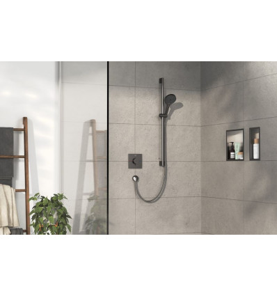 Bateria termostatyczna do 1 odbiornika podtynkowa Czarny Chrom Szczotkowany ShowerSelect Comfort E Hansgrohe (15571340)