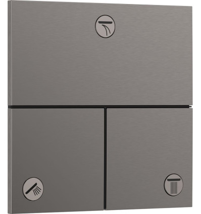 Zawór odcinający do 3 odbiorników podtynkowy Czarny Chrom Szczotkowany ShowerSelect Comfort E Hansgrohe (15573340)