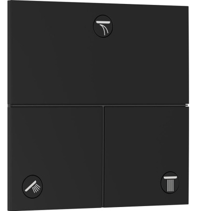 Zawór odcinający do 3 odbiorników, podtynkowy Czarny Matowy ShowerSelect Comfort E Hansgrohe (15573670)