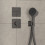 Bateria termostatyczna podtynkowa Czarny Chrom Szczotkowany ShowerSelect Comfort E Hansgrohe (15574340)