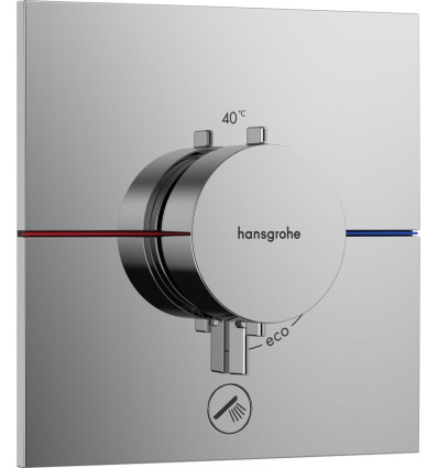 Bateria termostatyczna do 1 odbiornika z dodatkowym wyjściem podtynkowa Chrom ShowerSelect Comfort E Hansgrohe (15575000)