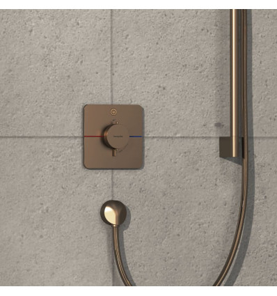 Bateria termostatyczna do 1 odbiornika podtynkowa Brąz Szczotkowany ShowerSelect Comfort Q Hansgrohe (15581140)