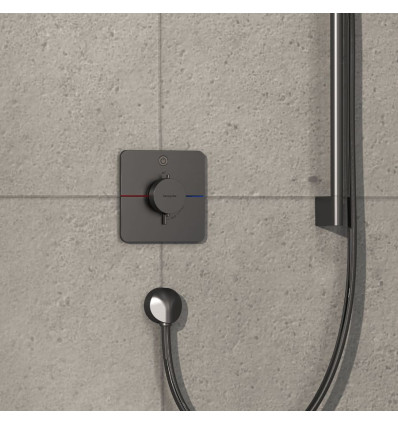 Bateria termostatyczna do 1 odbiornika podtynkowa Czarny Chrom Szczotkowany ShowerSelect Comfort Q Hansgrohe (15581340)