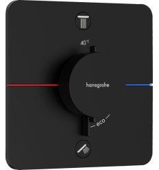 Bateria termostatyczna do 2 odbiorników, podtynkowa Czarny Matowy ShowerSelect Comfort Q Hansgrohe (15583670)