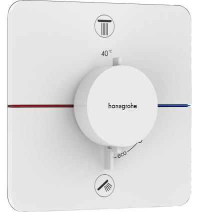 Bateria termostatyczna do 2 odbiorników podtynkowa Biały Matowy ShowerSelect Comfort Q Hansgrohe (15583700)