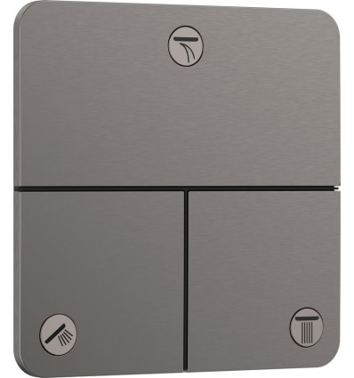 Zawór odcinający do 3 odbiorników podtynkowy Czarny Chrom Szczotkowany ShowerSelect Comfort Q Hansgrohe (15587340)
