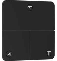 Zawór odcinający do 3 odbiorników, podtynkowy Czarny Matowy ShowerSelect Comfort Q Hansgrohe (15587670)