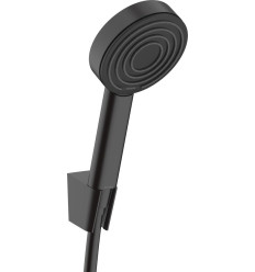Punktowy zestaw prysznicowy 105 1jet EcoSmart+ z wężem 125 cm Czarny Matowy Pulsify S Hansgrohe (24307670)