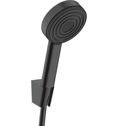 Punktowy zestaw prysznicowy 105 1jet EcoSmart+ z wężem 125 cm Czarny Matowy Pulsify S Hansgrohe (24307670)