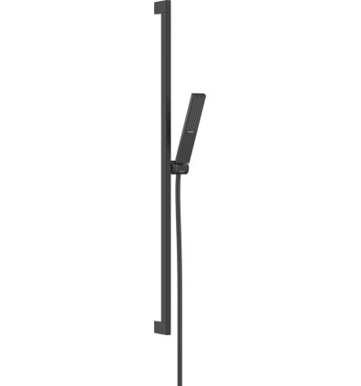 Zestaw prysznicowy 100 1jet EcoSmart z drążkiem 90 cm Czarny Matowy Pulsify E Hansgrohe (24380670)