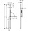 Zestaw prysznicowy 100 1jet EcoSmart+ z drążkiem 90 cm Chrom Pulsify S Hansgrohe (24383000)
