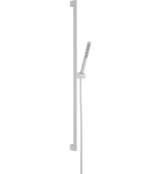 Zestaw prysznicowy 100 1jet EcoSmart+ z drążkiem 90 cm Biały Matowy Pulsify S Hansgrohe (24383700)