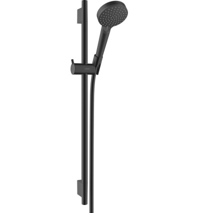 Zestaw prysznicowy 100 Vario EcoSmart z drążkiem S Puro 65 cm Czarny Matowy Vernis Blend Hansgrohe (26423670)