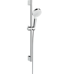 Zestaw prysznicowy 100 Vario EcoSmart z drążkiem 65 cm Biały/Chrom Crometta Hansgrohe (26534400)