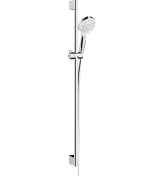 Zestaw prysznicowy 100 Vario EcoSmart z drążkiem 90 cm Biały/Chrom Crometta Hansgrohe (26538400)