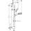 Zestaw prysznicowy 100 Vario EcoSmart z drążkiem 90 cm Biały/Chrom Crometta Hansgrohe (26538400)