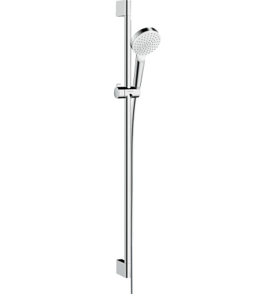 Zestaw prysznicowy 100 1jet EcoSmart z drążkiem 90 cm Biały/Chrom Crometta Hansgrohe (26539400)