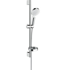 Zestaw prysznicowy 100 Vario z drążkiem 65 cm i mydelniczką Biały/Chrom Crometta Hansgrohe (26553400)