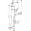 Zestaw prysznicowy 100 Vario z drążkiem 65 cm i mydelniczką Biały/Chrom Crometta Hansgrohe (26553400)