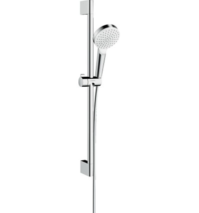 Zestaw prysznicowy 100 1jet EcoSmart+ z drążkiem 65 cm Biały/Chrom Crometta Hansgrohe (26554400)