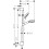 Zestaw prysznicowy 100 1jet EcoSmart+ z drążkiem 65 cm Biały/Chrom Crometta Hansgrohe (26554400)