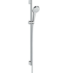 Zestaw prysznicowy 110 Vario EcoSmart z drążkiem 90 cm Biały/Chrom Croma Select S Hansgrohe (26573400)