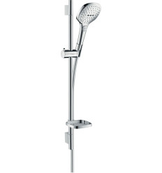 Zestaw prysznicowy 120 3jet EcoSmart z drążkiem 65 cm i mydelniczką Chrom Raindance Select E Hansgrohe (26622000)