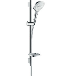 Zestaw prysznicowy 120 3jet EcoSmart z drążkiem 65 cm i mydelniczką Biały/Chrom Raindance Select E Hansgrohe (26622400)