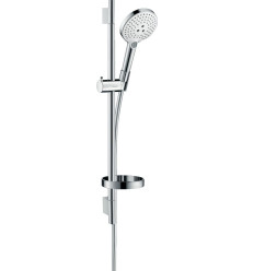 Zestaw prysznicowy 120 3jet z drążkiem 65 cm i mydelniczką Biały/Chrom Raindance Select S Hansgrohe (26630400)