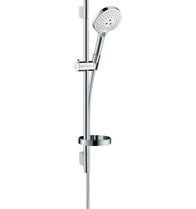 Zestaw prysznicowy 120 3jet z drążkiem 65 cm i mydelniczką Biały/Chrom Raindance Select S Hansgrohe (26630400)