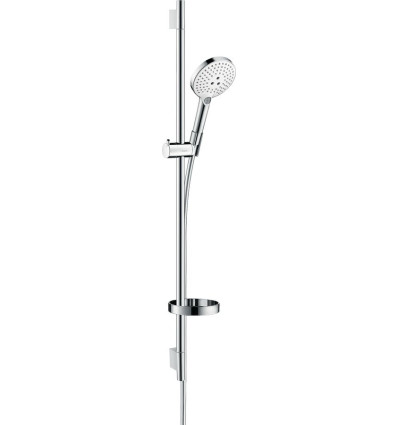Zestaw prysznicowy 120 3jet z drążkiem 90 cm i mydelniczką Biały/Chrom Raindance Select S Hansgrohe (26631400)