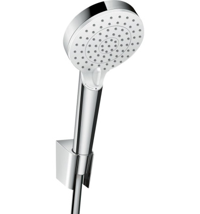 Punktowy zestaw prysznicowy 100 Vario EcoSmart z wężem 125 cm Biały/Chrom Crometta Hansgrohe (26693400)