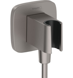 Uchwyt słuchawkowy FixFit czarny chrom szczotkowany Hansgrohe (26887340)