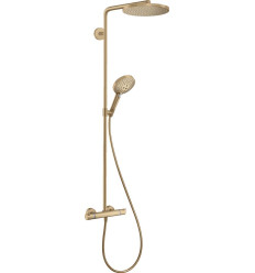 Komplet prysznicowy 240 1jet PowderRain z termostatem Brąz Szczotkowany Raindance Select S Hansgrohe (27633140)