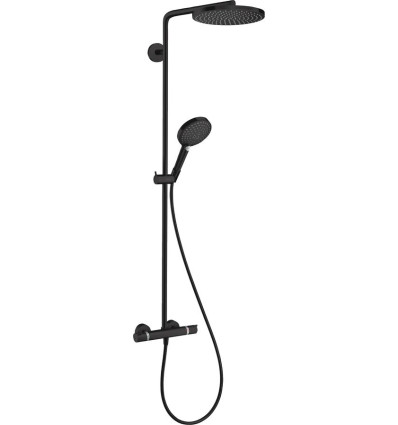 Komplet prysznicowy 240 1jet PowderRain z termostatem Czarny Matowy Raindance Select S Hansgrohe (27633670)