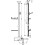 Drążek prysznicowy E 150 cm z wężem Isiflex 160 cm i półkami Chrom Unica Hansgrohe (27645000)