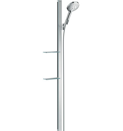 Zestaw prysznicowy 120 3jet z drążkiem 150 cm i półkami Chrom Raindance Select S Hansgrohe (27646000)
