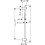 Drążek prysznicowy Reno 72 cm Chrom Unica Hansgrohe (27704000)