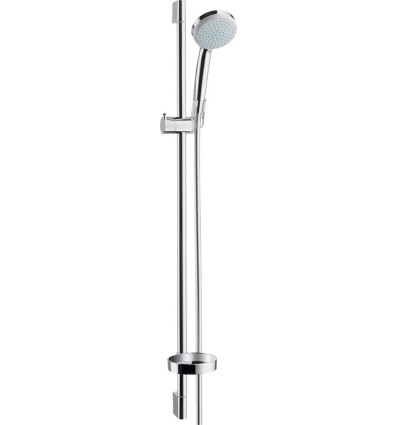 Zestaw prysznicowy Vario z drążkiem 90 cm i mydelniczką Chrom Croma 100 Hansgrohe (27771000)
