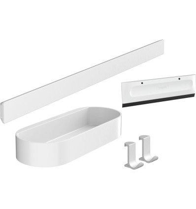 Pakiet prysznicowy Biały Matowy WallStoris Hansgrohe (27967700)