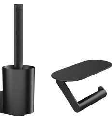 Pakiet toaletowy Czarny Matowy WallStoris Hansgrohe (27969670)