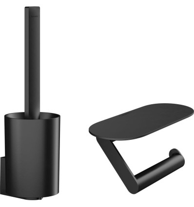 Pakiet toaletowy Czarny Matowy WallStoris Hansgrohe (27969670)