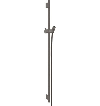 Drążek prysznicowy S Puro 90 cm z wężem Isiflex 160 cm Czarny Chrom Szczotkowany Unica Hansgrohe (28631340)