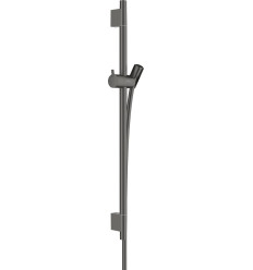 Drążek prysznicowy S Puro 65 cm z wężem Isiflex 160 cm Czarny Chrom Szczotkowany Unica Hansgrohe (28632340)