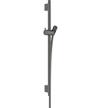 Drążek prysznicowy S Puro 65 cm z wężem Isiflex 160 cm Czarny Chrom Szczotkowany Unica Hansgrohe (28632340)